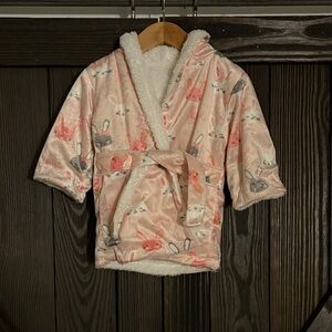 Adorable Pink Bunny Print Robe